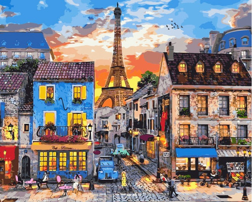Vibrant Paris City Paint by Numbers Kit - 40x50cm Vibrant Paris City Paint by Numbers Kit - 40x50cm