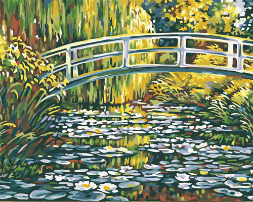 Water Lily Pond Bridge by Monet Paint by Numbers Kit Water Lily Pond Bridge by Monet Paint by Numbers Kit