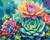 Colourful Succulent Flowers - Made to Order Paint by Numbers Colourful Succulent Flowers - Made to Order Paint by Numbers