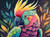 Rainbow Cockatoo - Made to Order Paint by Numbers Rainbow Cockatoo - Made to Order Paint by Numbers