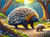 Colourful Echidna and Baby Colourful Echidna and Baby