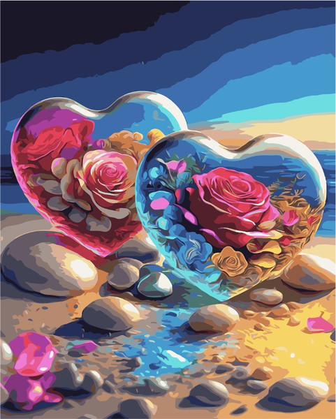 Love Hearts and Roses Paint by Numbers Love Hearts and Roses Paint by Numbers