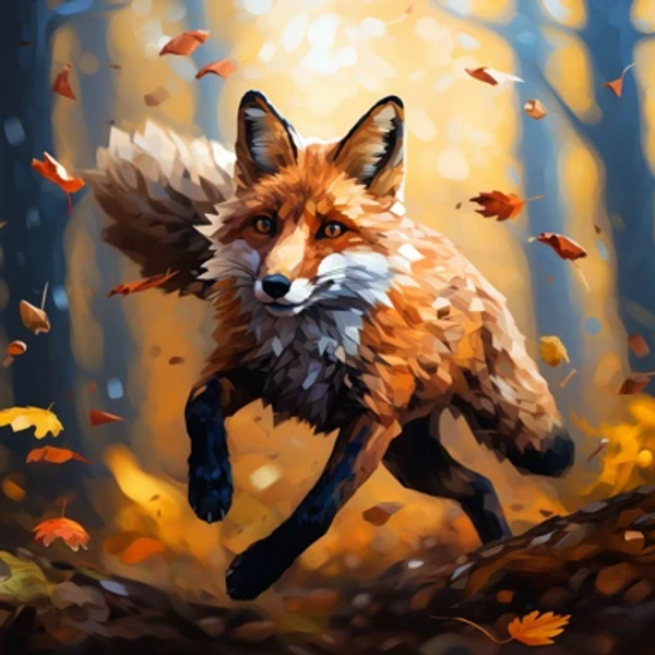 Running Fox - Made to Order Paint by Numbers Running Fox - Made to Order Paint by Numbers
