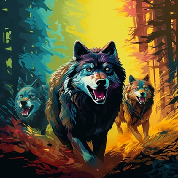 Wolves Pack - Made to Order Paint by Numbers Wolves Pack - Made to Order Paint by Numbers
