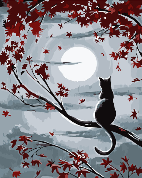 Maple Cat Paint by Numbers Kit