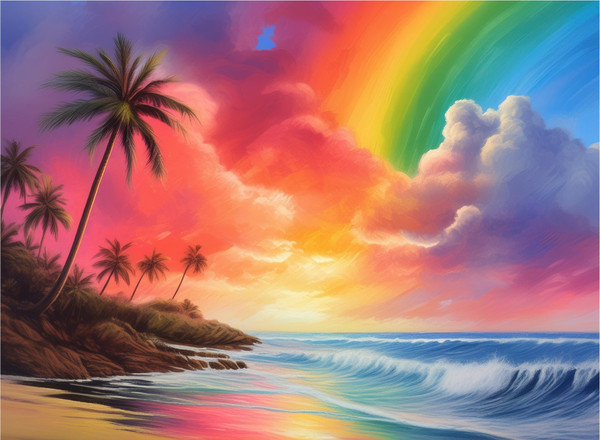 Rainbow and Waves Rainbow and Waves