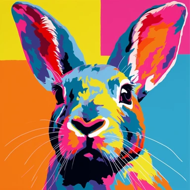 pop art rabbit