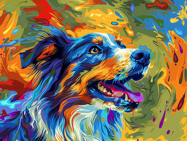 Colourful Dog Splash Art 2 Colourful Dog Splash Art 2