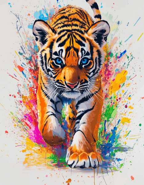 Colourful Tiger Cub Colourful Tiger Cub