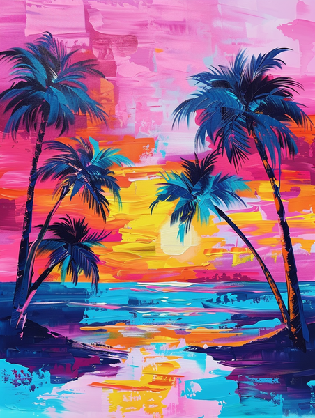 Coconut Trees and Ocean Coconut Trees and Ocean