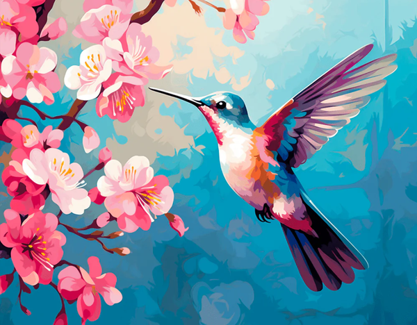 Hummingbird and Blossom Hummingbird and Blossom