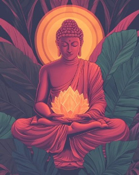 Buddha and Golden Lotus Buddha and Golden Lotus