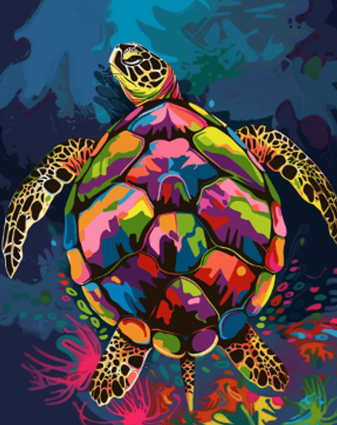 Colourful Sea Turtle Colourful Sea Turtle
