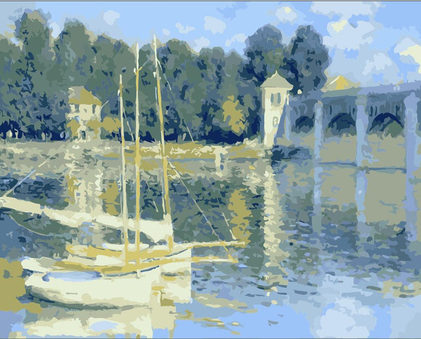 Bridge at Argenteuil by Monet Bridge at Argenteuil by Monet