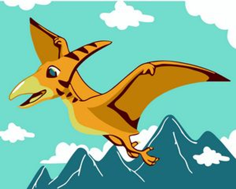 Mountain Pterodactyl Paint by Numbers 20x30cm Kit