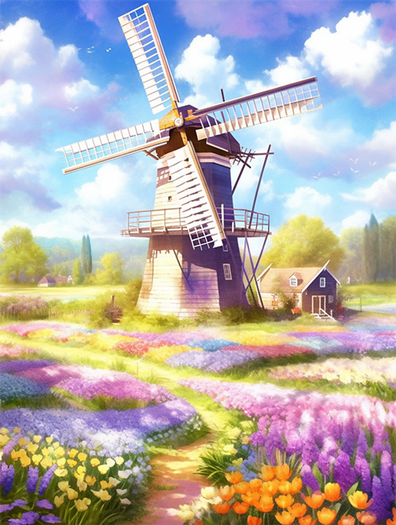 Windmill in Spring