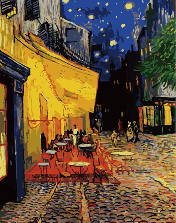 Cafe Terrace at Night by Van Gogh paint by numbers kit