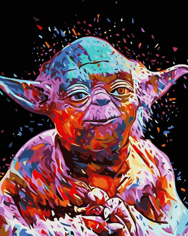 Massive Yoda paint by numbers 50x65cm