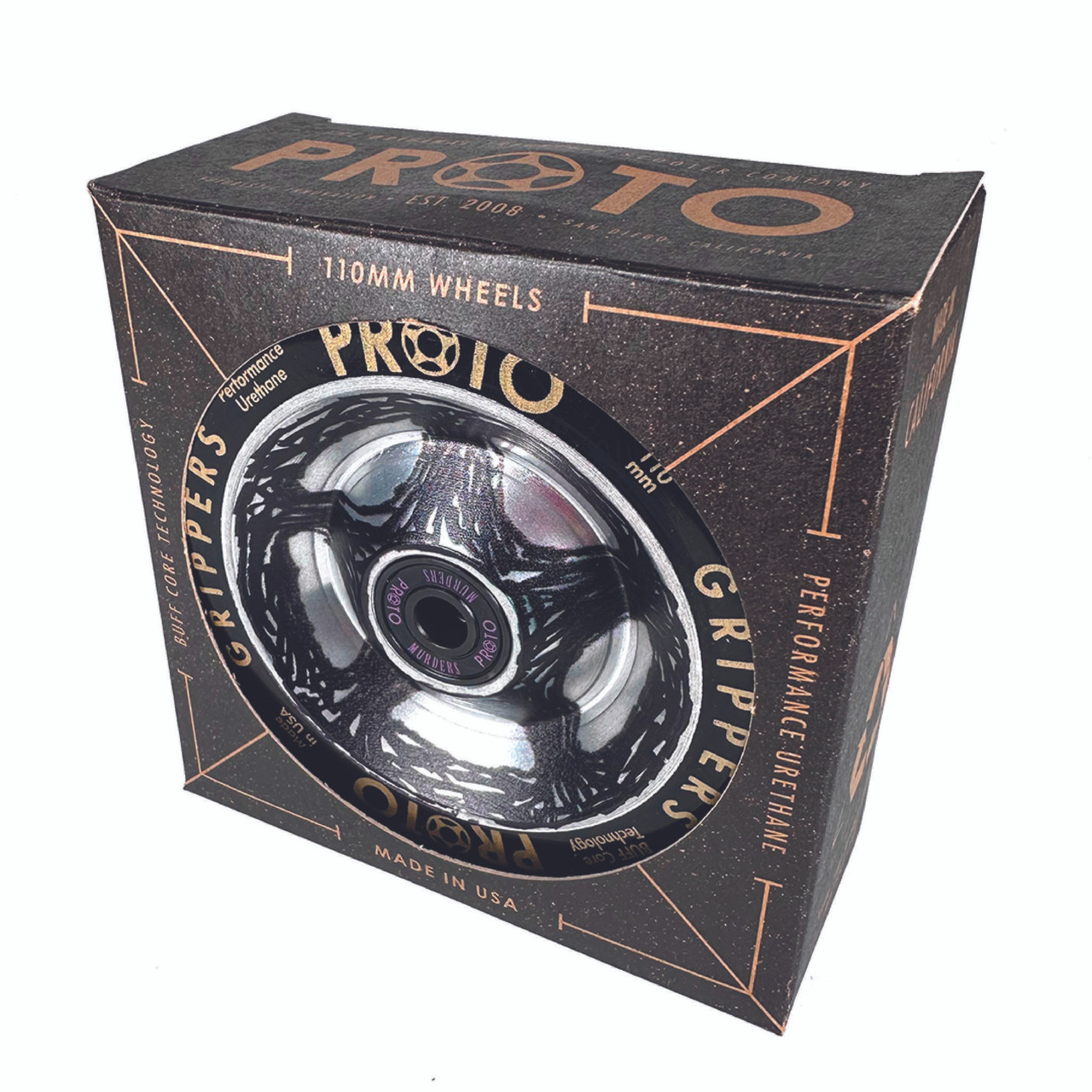 PROTO – “CATALYST” Full Core Grippers 110 x 24mm (Black On Raw