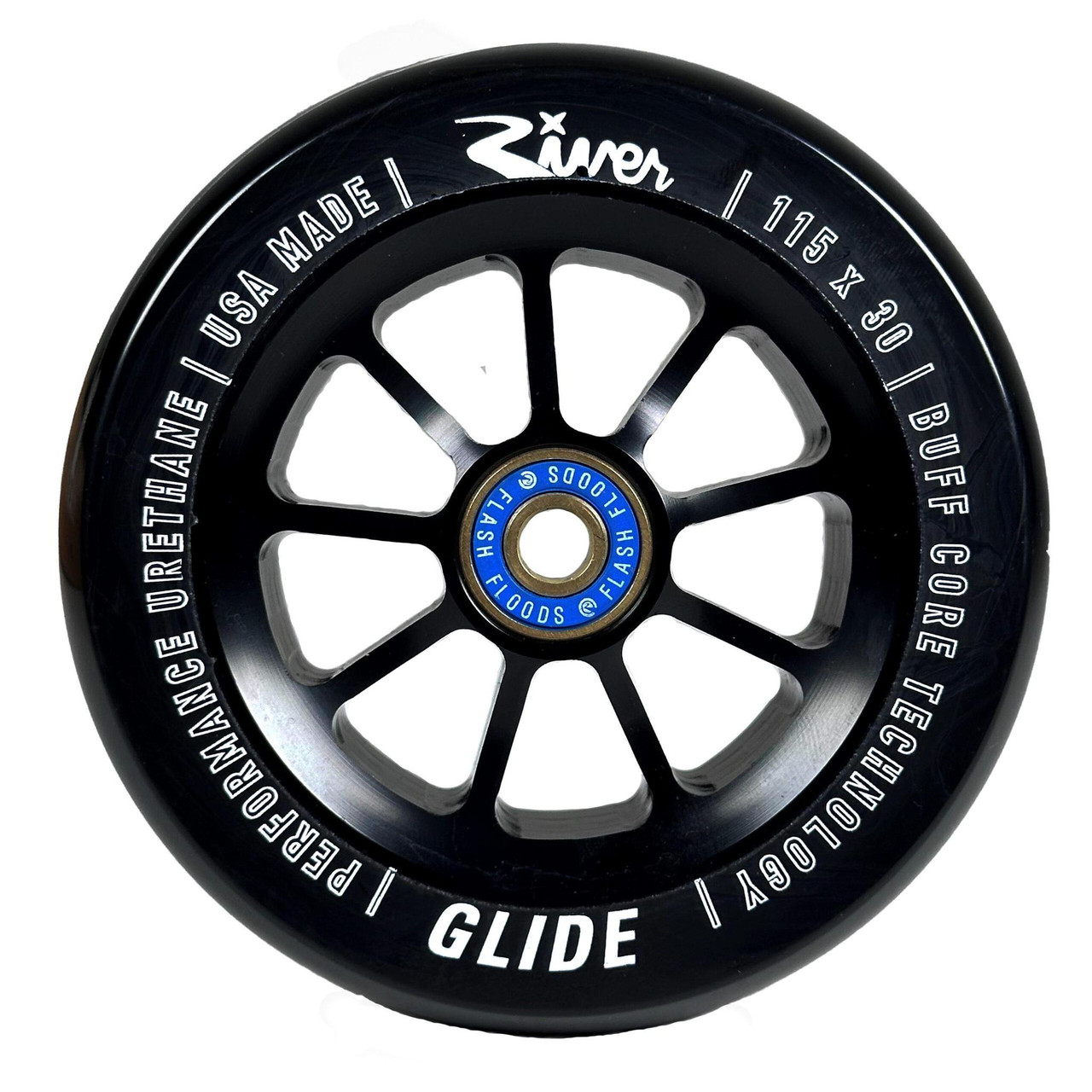 River Wheel Co – “Shadow” Glide 115 x 30 (Black on Black) - OC Pro