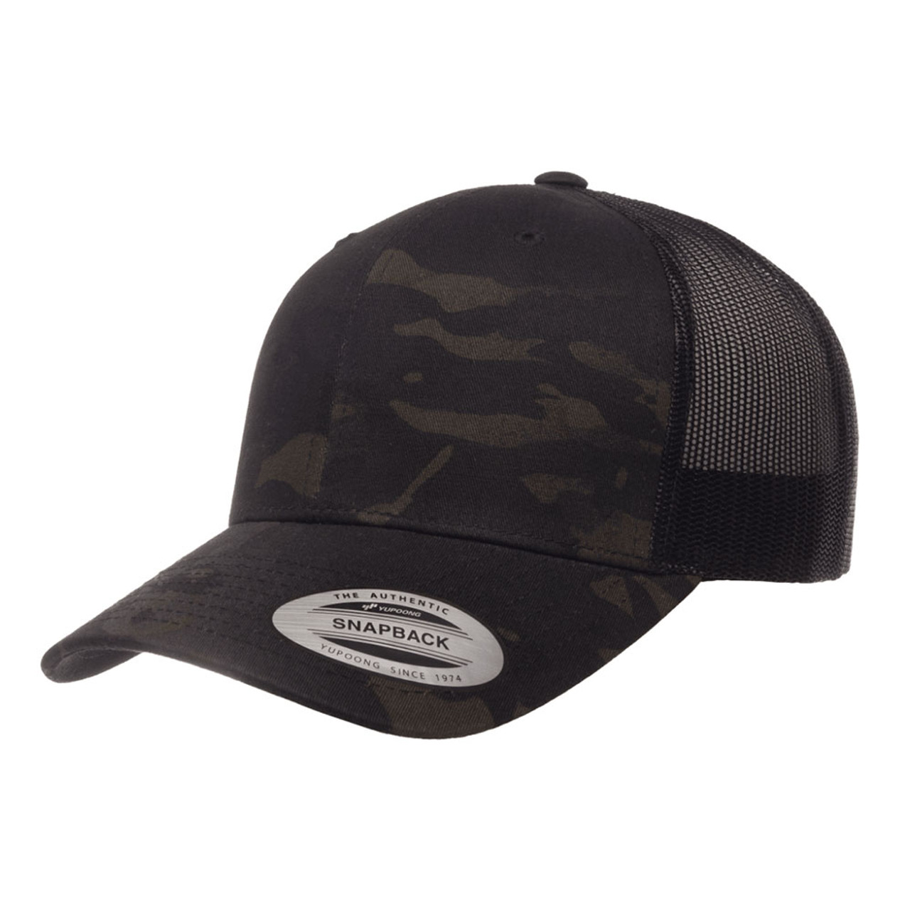 Gray & Black Mesh Cap | Custom Embroidered | Classic® Multicam® Retro  Trucker Cap | CGRS6511TC-GrayBlack