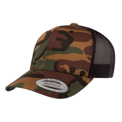 YP Classics Retro Trucker Camo Cap 6606Ca - One Dozen