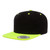 YP Classics Premium Snapback Cap 6089Mt Black Neon Green - 2-Tone 6089Mt Black Neon Green - One Dozen