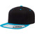 Flexfit&reg; 110FT Black / Teal Premium Snapback Cap 2-Tone - One Dozen