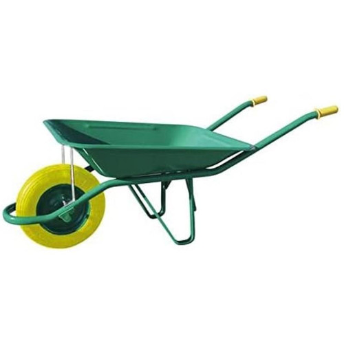 Carretilla Obra Verde Rueda Maciza 60L