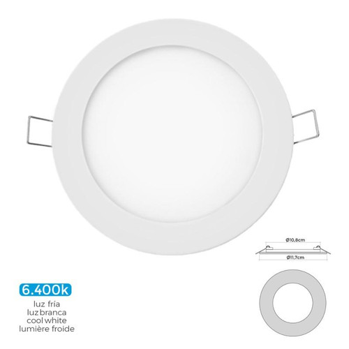 Mini Downlight Led Empotrable 6W Blanco Ø11´7CM