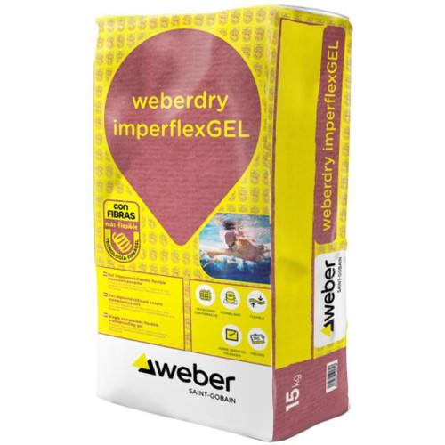 Saco Mortero Impermeabilizante Weberdry Imperflexgel