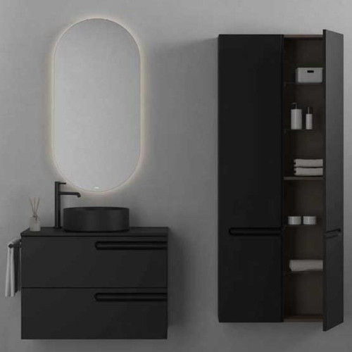 Conjunto Mueble Econic 80 Negro Mate Royo