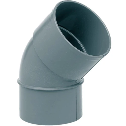 Codo PVC Macho-Hembra 45º Gris Oscuro