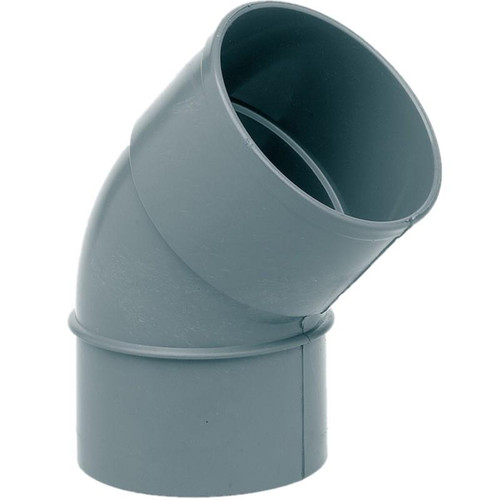 Codo PVC Macho-Hembra 45º Gris Oscuro