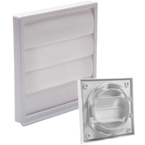 Rejilla Empotrable Tubo ABS Blanco 10-12cm 15x15