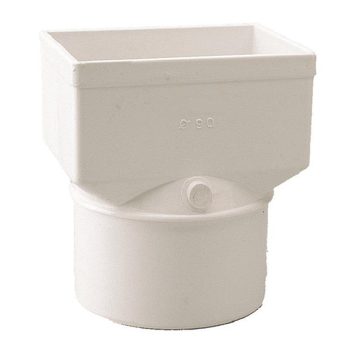 Manguito Transición A Bajante Circular Blanco