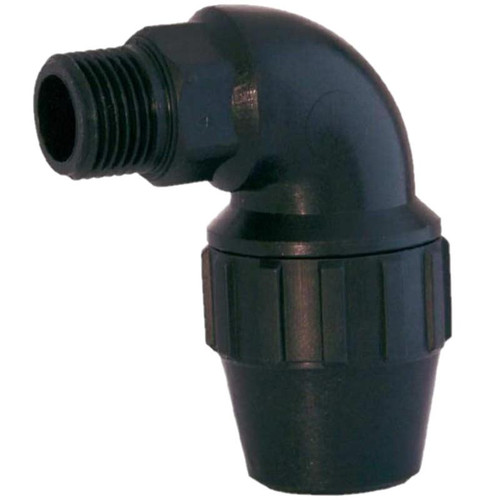 Enlace Acodado Polietileno Rosca Macho