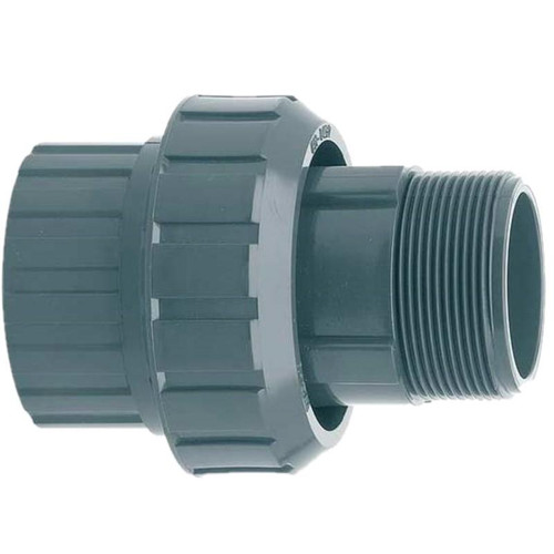 Unión 3 Piezas PVC Presión Rosca Macho