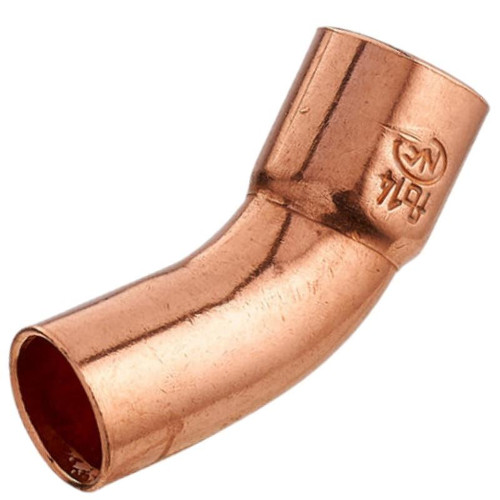 Codo Cobre Macho-Hembra 45º