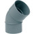 Codo PVC Macho-Hembra 45º Gris Oscuro