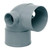 Codo PVC Doble Toma 87º