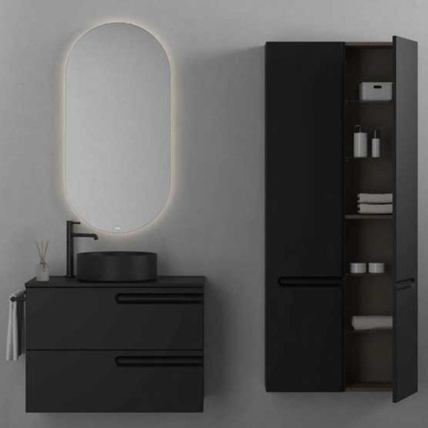 Conjunto Mueble Econic 80 Negro Mate Royo