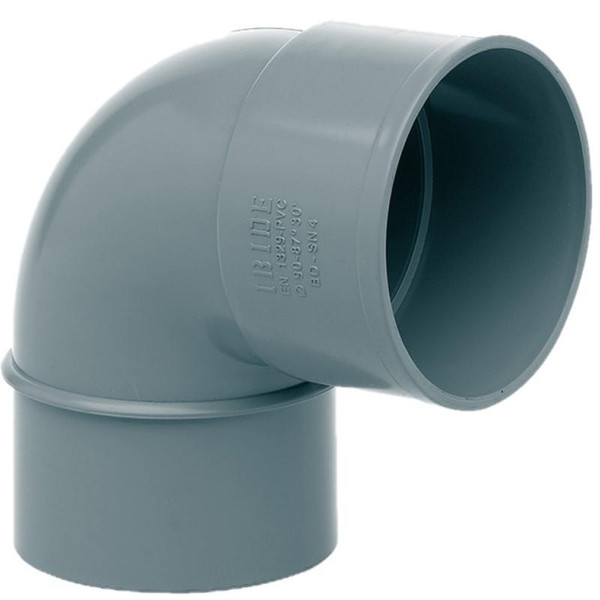 Codo PVC Macho-Hembra 90º Gris Oscuro