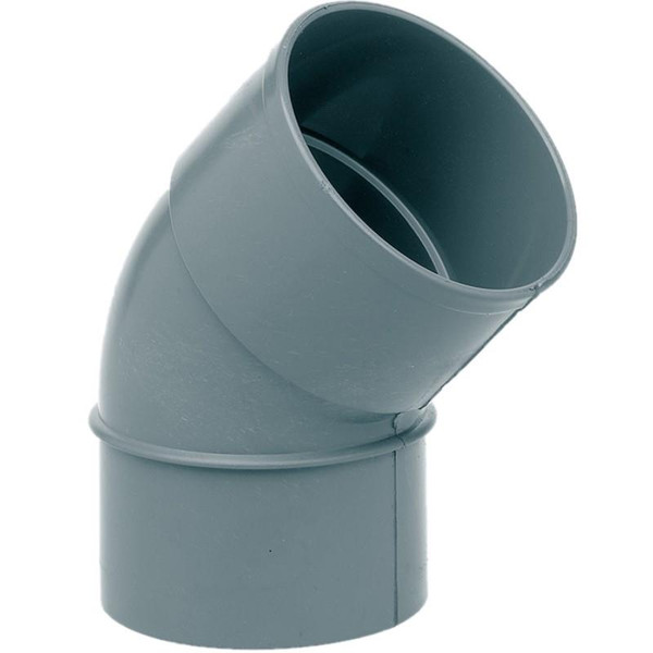 Codo PVC Macho-Hembra 45º Gris Oscuro