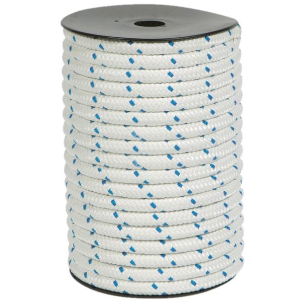 Rollo Cordelería Nylon Mate Blanco/Azul 25 Metros