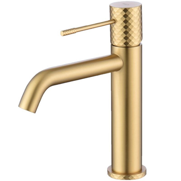 Monomando Lavabo Génova Oro Cepillado Imex
