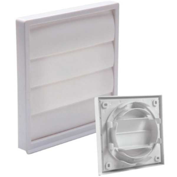 Rejilla Empotrable Tubo ABS Blanco 10-12cm 15x15