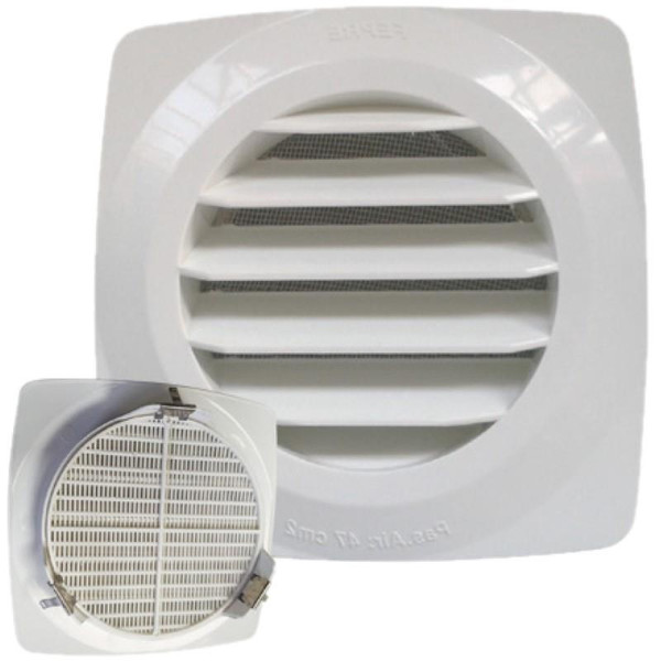 Rejilla Empotrable Cuadrada Clip Tubo ABS Blanco 14.8X14.8 cm