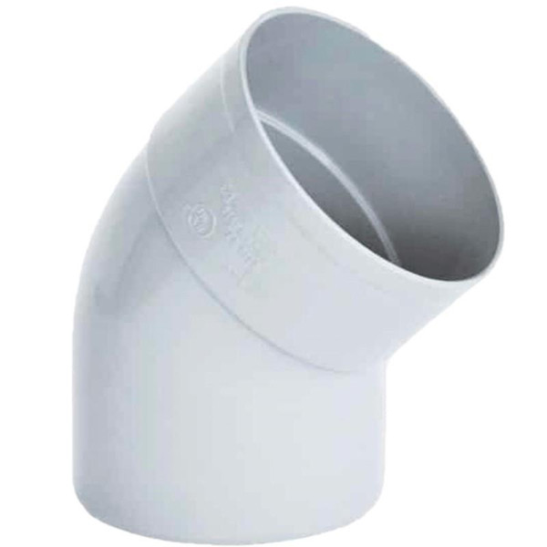 Codo PVC Macho-Hembra 45º