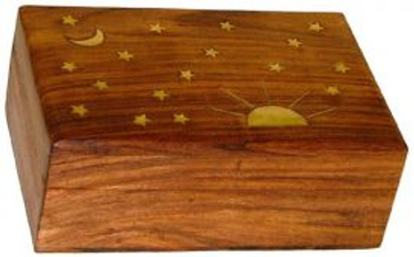 Wood Box: Sun & Stars 4x6 inch